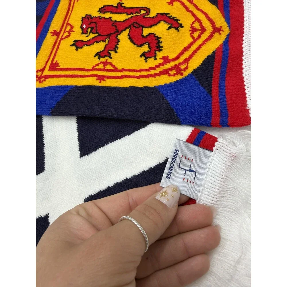 Scotland Supporter Scarf One Size Mens Blue Soccer Knit EUROSCARVES Flag Crest